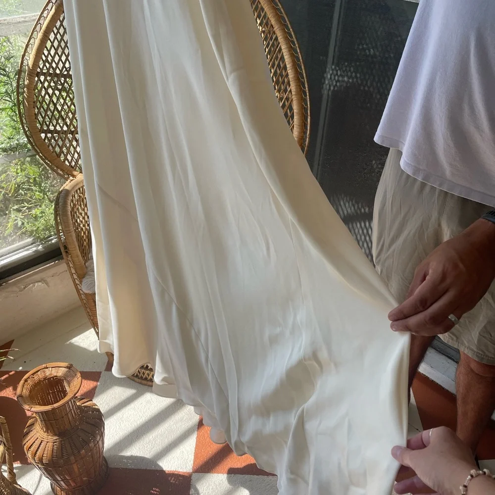 J Crew halter backless silk gown